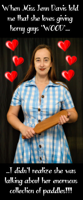 Miss Jenn gives horny guys good wood