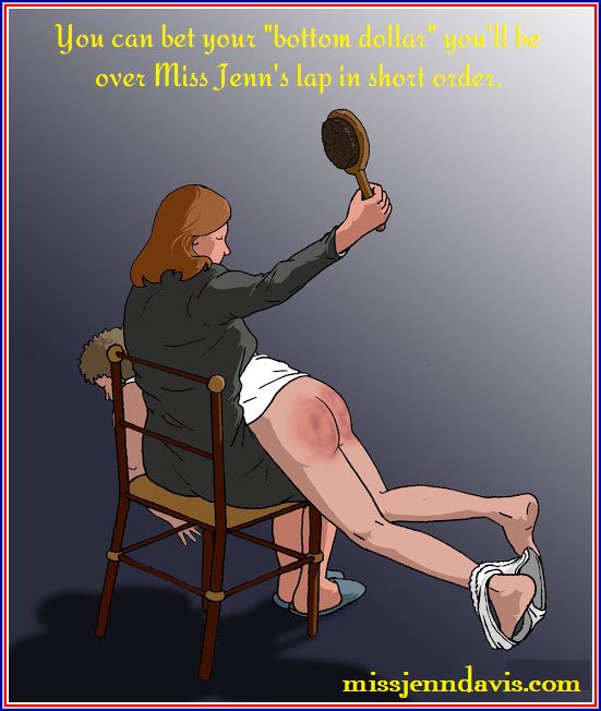 spanking meme Miss Jenn Davis, you can bet your bottom dollar you'll be over Miss Jenn's lap