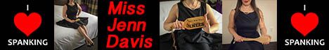 Miss Jenn Davis spanking banner, I love spanking