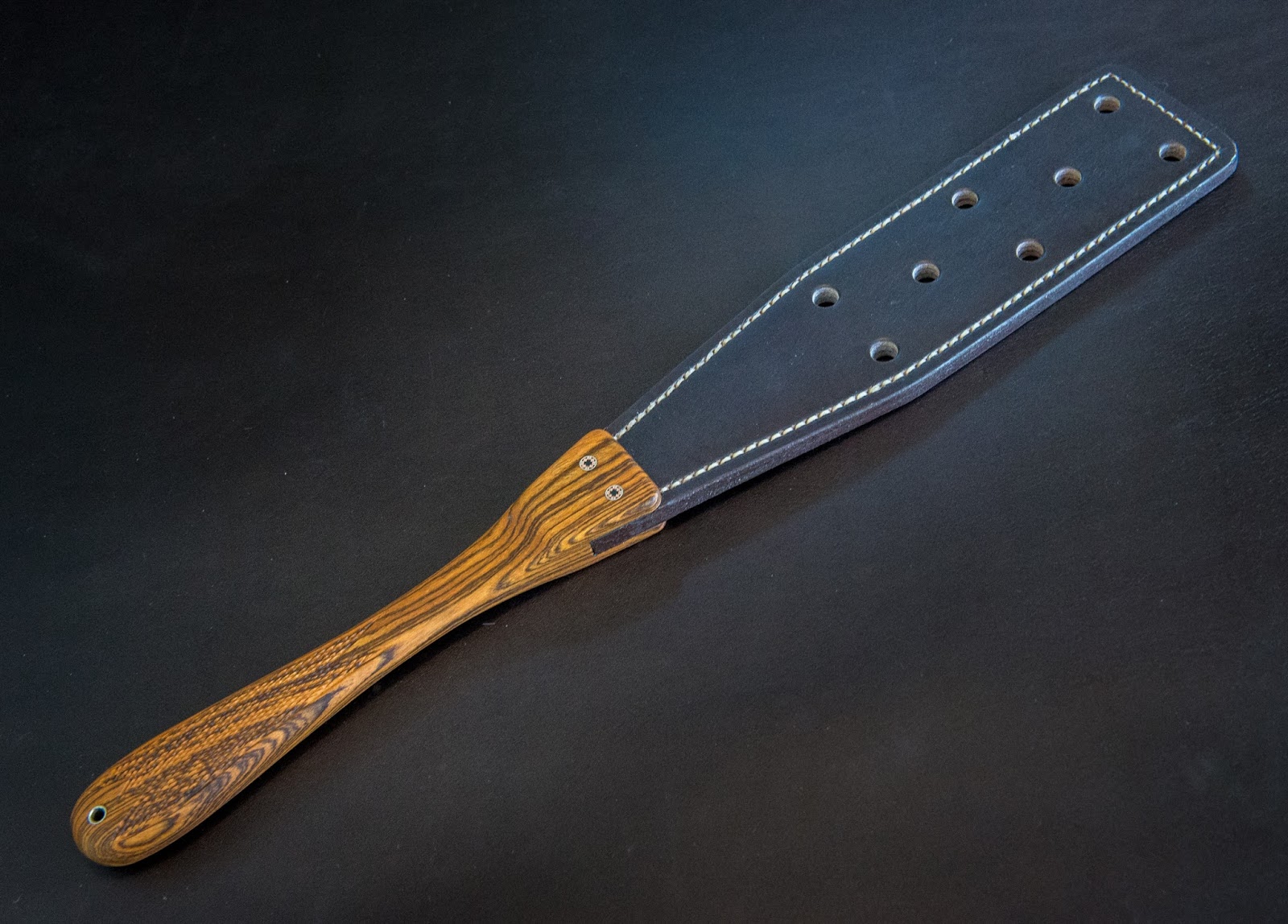 Leather spanking strap crafted with love for Miss Jenn Davis, Seattle spanker