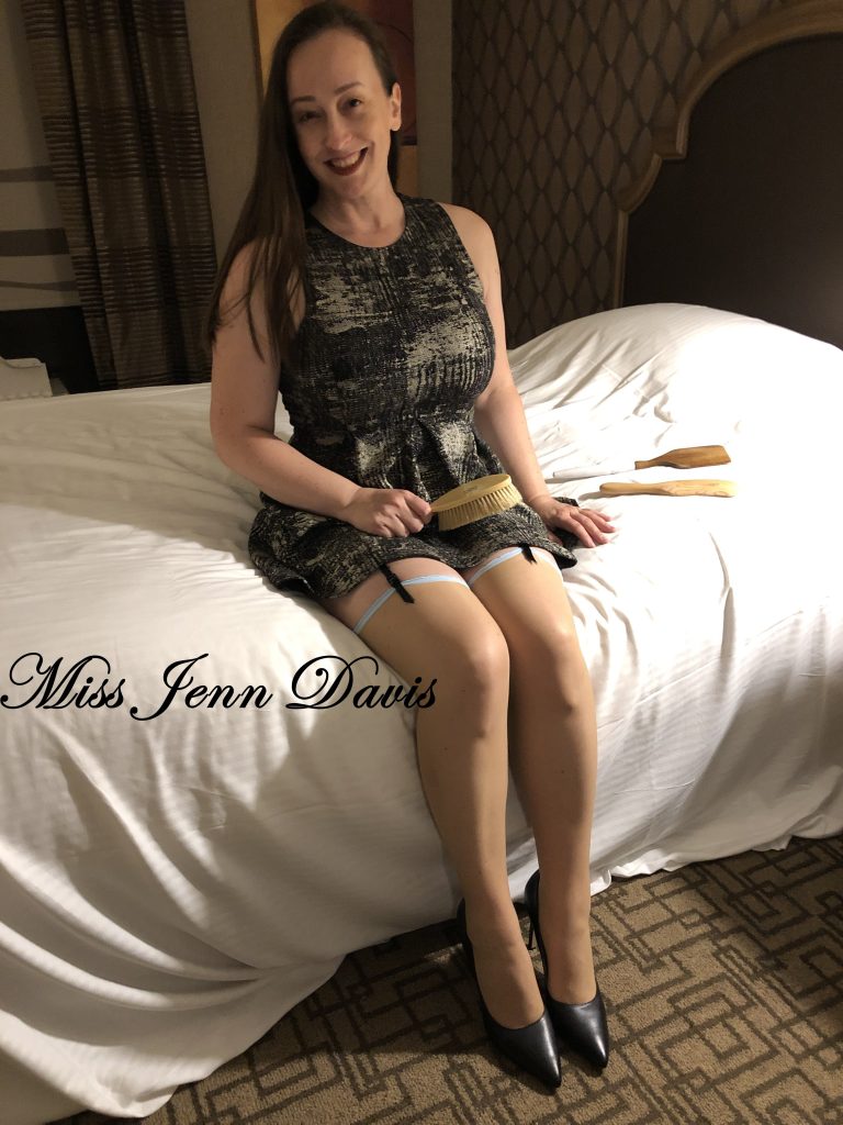 Seattle spanker, Seattle spanking, professional disciplinarian Miss Jenn Davis OTK spanking, hairbrush spanking, Seattle Domme