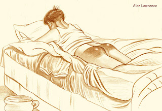 man with well spanked red bottom