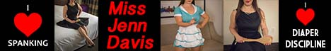 I love spanking and I love diaper discipline banner Miss Jenn Davis