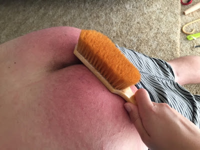 hairbrush OTK spanking