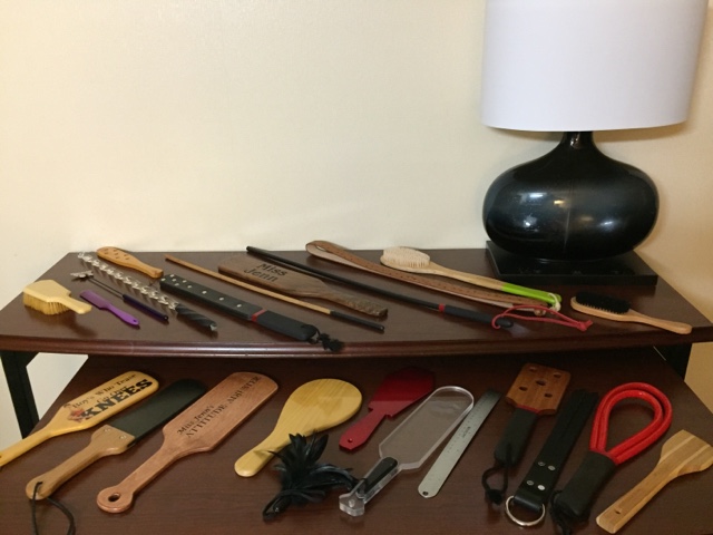 spanking armory, spanking implements