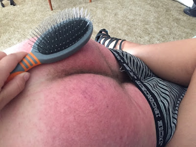 Professional Disciplinarian hairbrush spanking