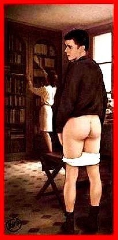 spanking art, bare bottom, FM spanking