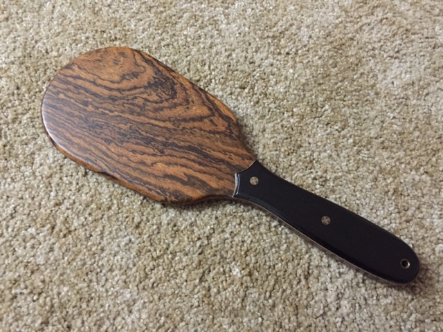 Tambote paddle with ebony grip made for Miss Jenn Davis in Seattle