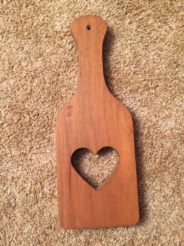 paddle with a heart in it