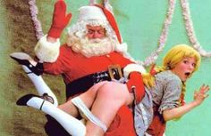 santa spanks girl