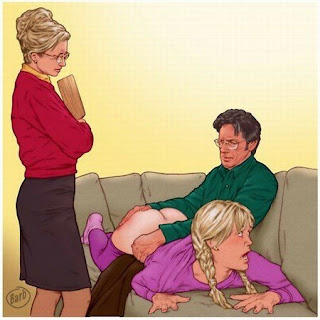 spanking art by Barb
