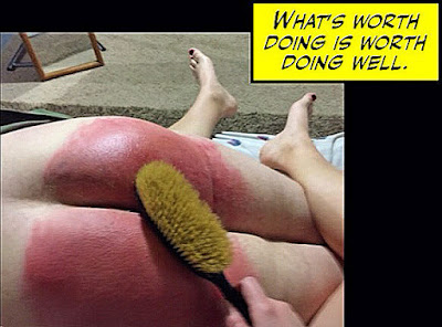 Miss Jenn Davis spanking bare bottom